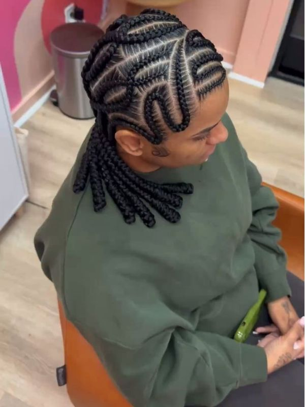 Zigzag-stitch-braids