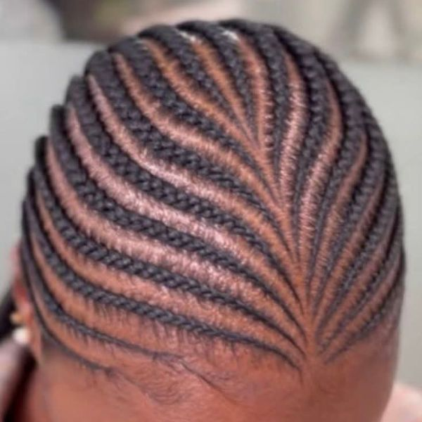 Center-parting-natural-weaving-hairstyles