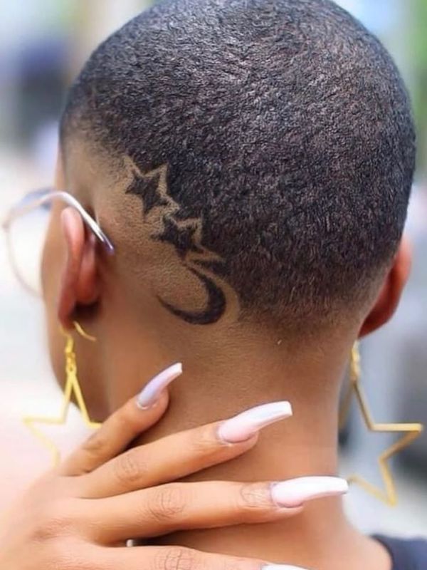 star-pattern-low-cut-hairstyle-for-women