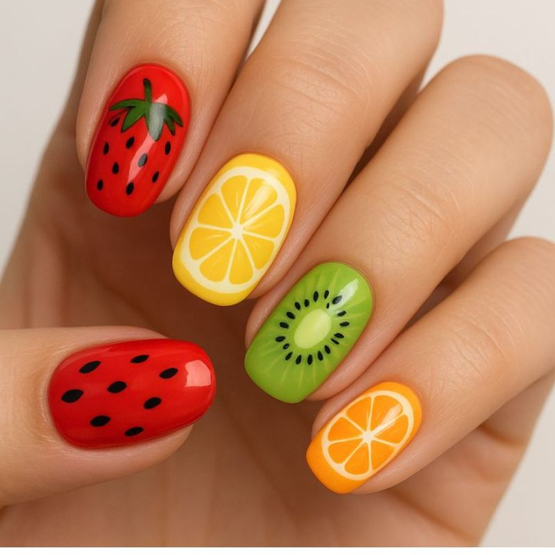 Fruit-summer-nails-and-pedicure-ideas
