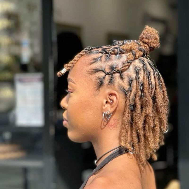 half-up-half-down-short-locs-hairstyles