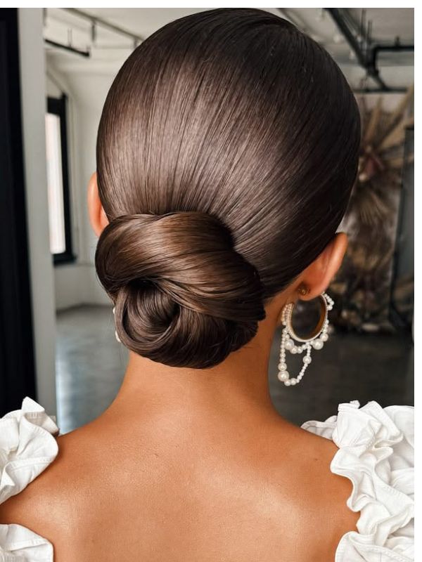 Low-bun-sweat-proof-hairstyle