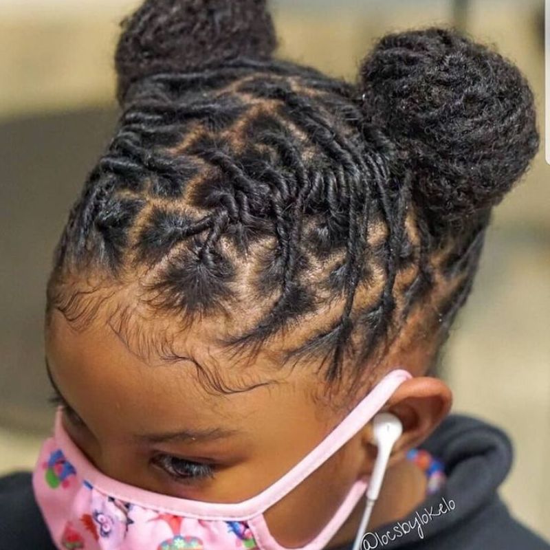 space-bun-short-locs-hairstyles