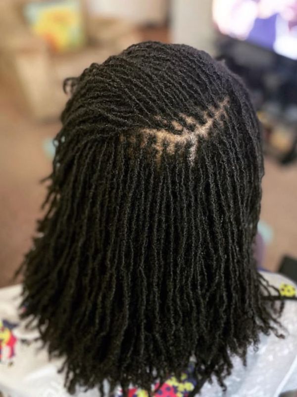 Shoulder-length-micro-locs-hairstyles