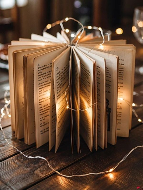 Fairy-lights-book-center-piece-ideas