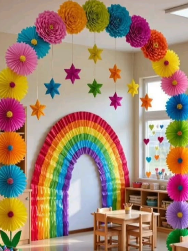 Rainbow-summer-classroom-decor