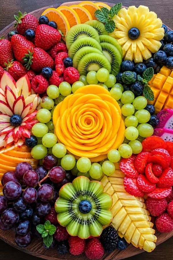 Floral-fruit-platter
