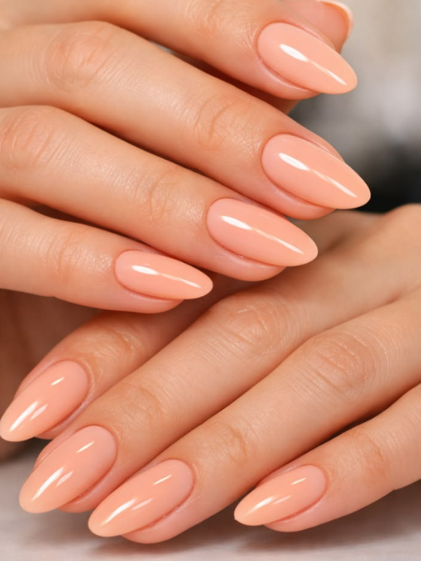 Soft-peach-nails