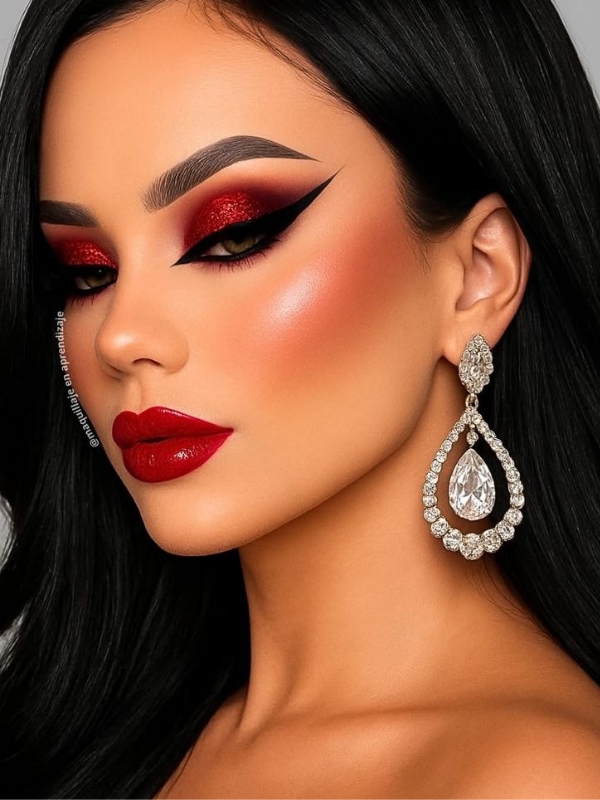 Bold-Red-eye-Makeup-Look-for-4th-of-July 