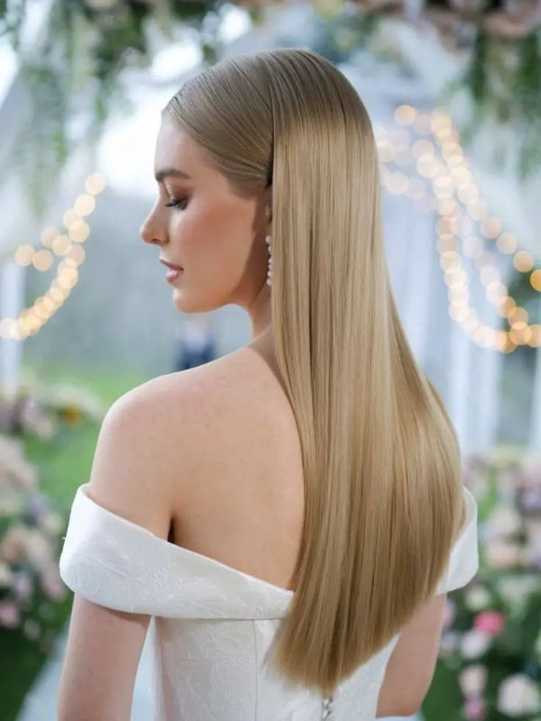 Straight-sleek-wedding-hairstyles 