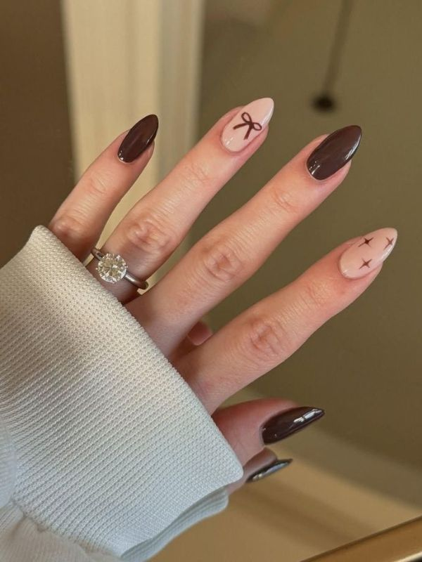 neutral-brown-back-to-school-nail-idea