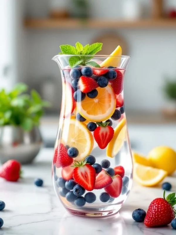 Fruit-infused-water-summer-drink