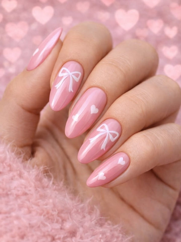Baby-pink -school-nail-ideas