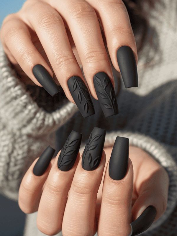matte-black-fall-nails