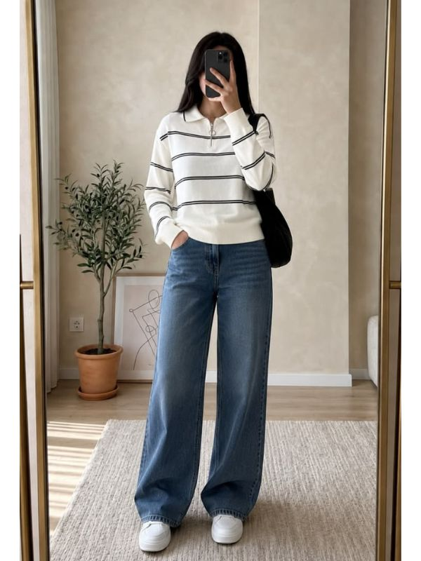 Striped-Long-Sleeve-Top-with-Wide-Leg-Jeans