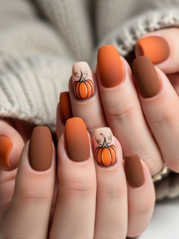 Pumpkin-Nail-Art