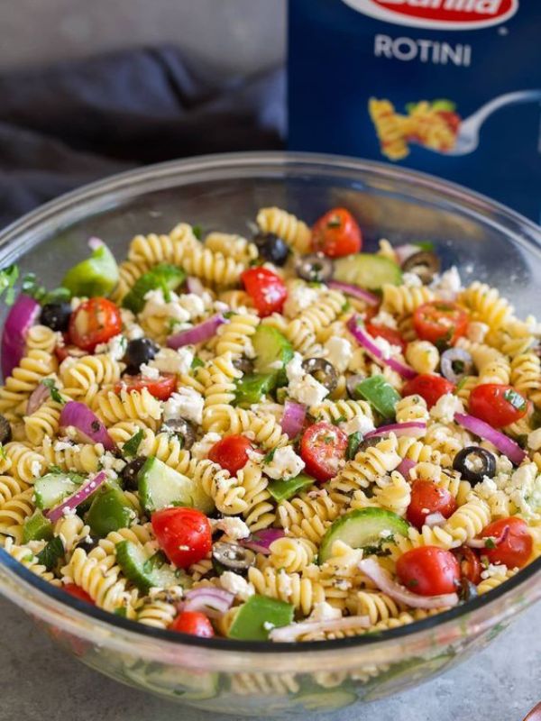 Cold-pasta-salad-no-cook-food-idea