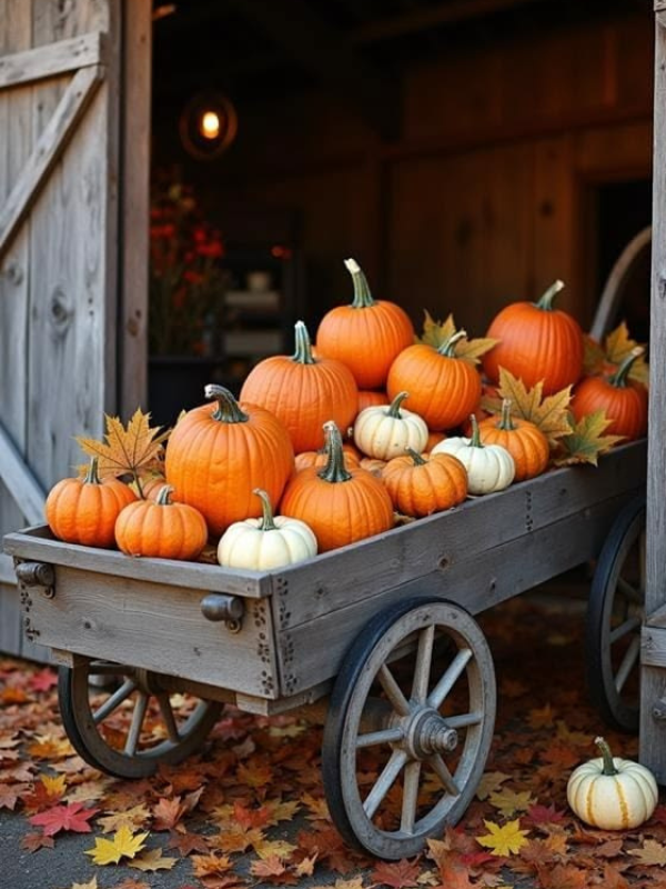 Rustic-Wagon-Filled-with-Pumpkins-fall-front-porch-decor