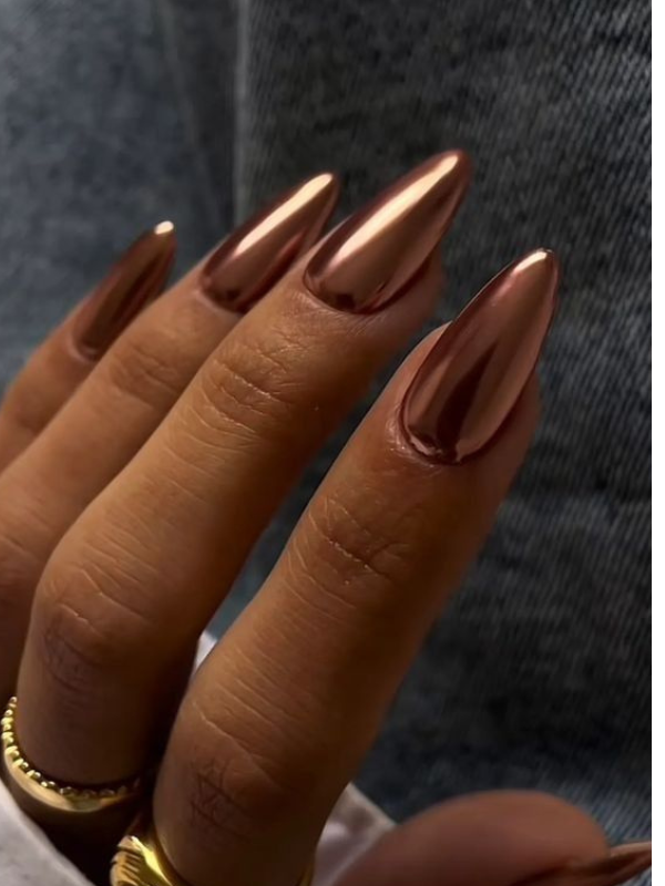 Copper-chrome-nails-for-fall-nail-ideas