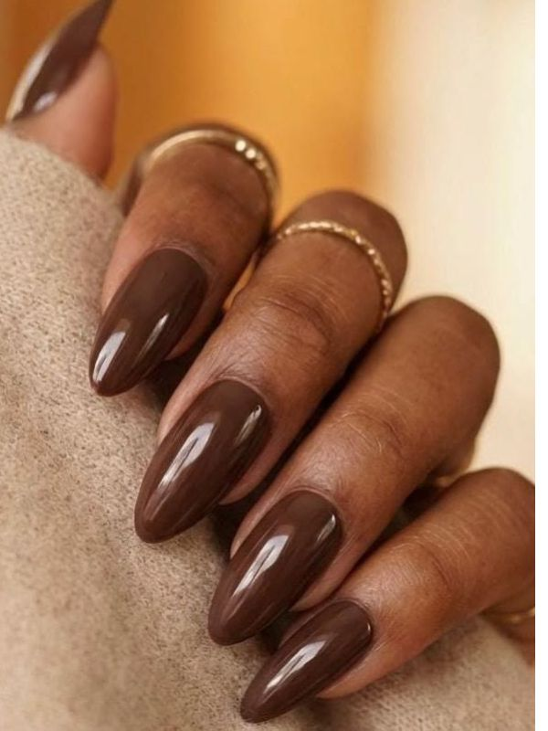 Mocha brown nail designs
