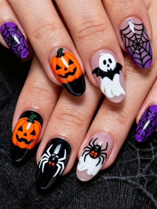halloween-mix-and-match-nails