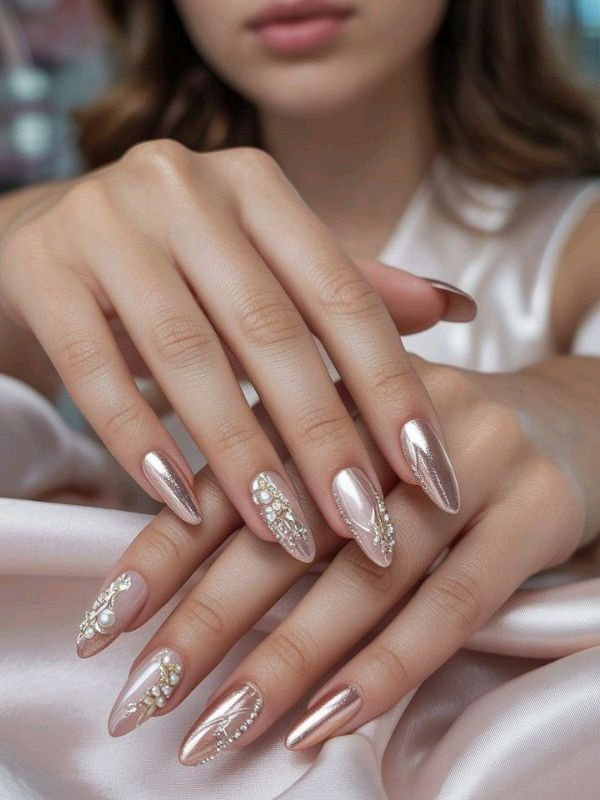 Rose-Gold-Wedding-Nails