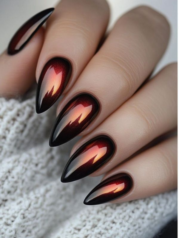 Chrome-Halloween-nails 