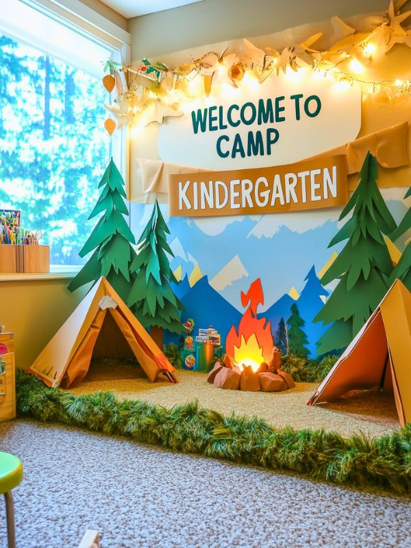 Camping classroom decor ideas