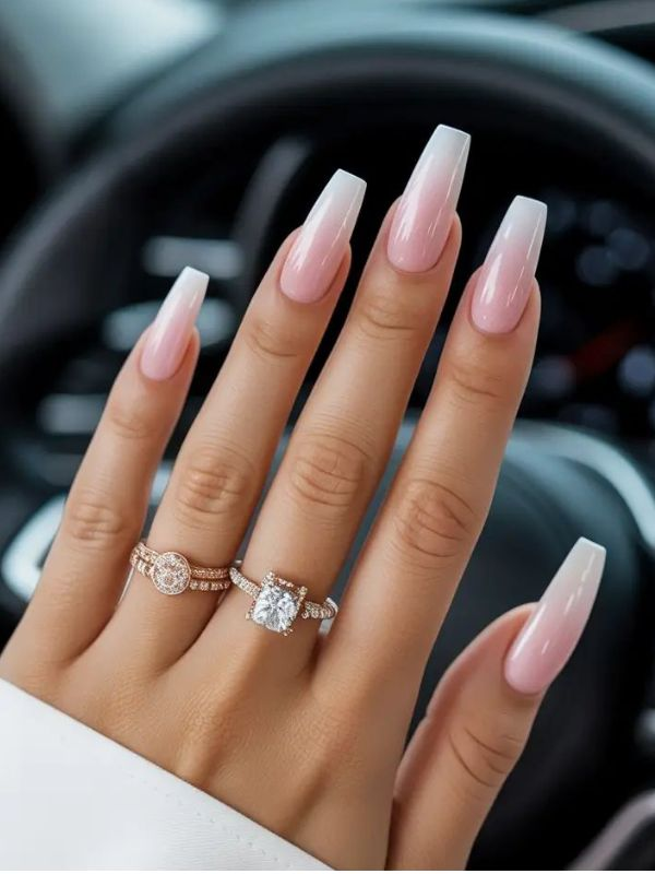 French-ombre-wedding-nails