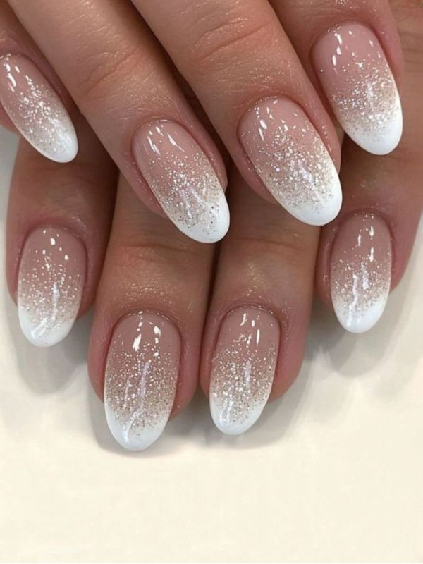 Glitter-Ombre-Wedding-Nails