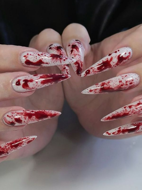 Vampire-Blood-drip-Halloween-nails 