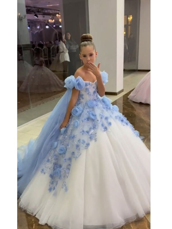 Ball-wedding-dress-for-flower-girl 