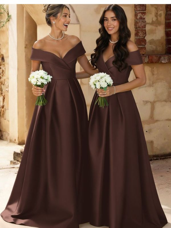 satin-bridesmaid-wedding-dress