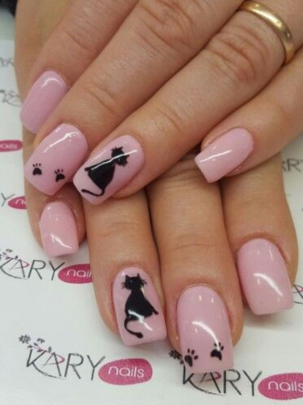 Black-Cat-Silhouette-Nails