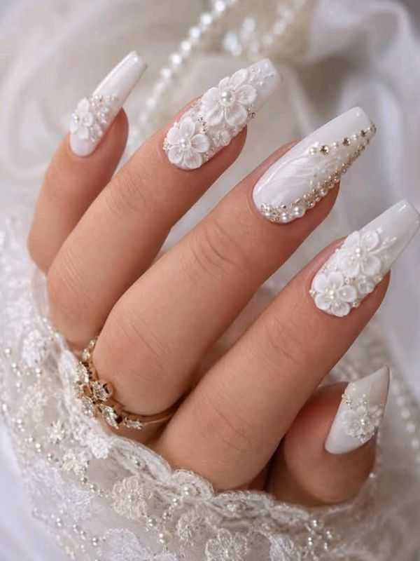 Lace-inspired-wedding-nails