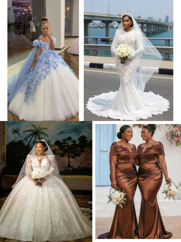 Wedding-gown-ideas-for-brides-bridesmaids-and-flower-girl