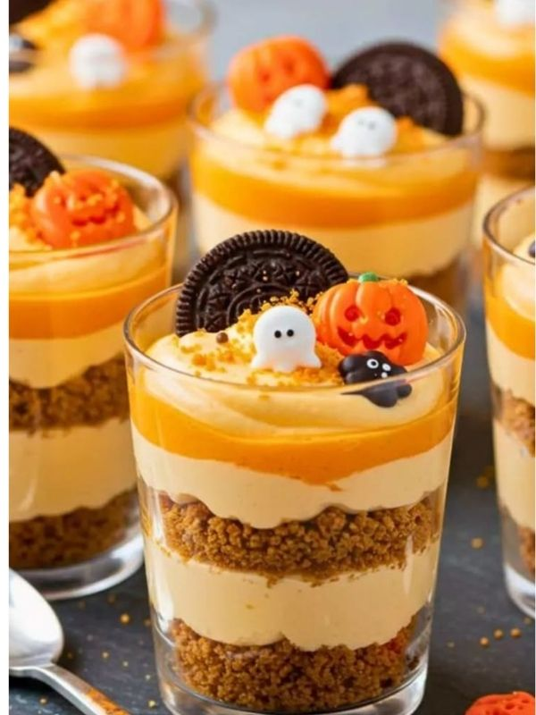 halloween-cheese cakes-cups