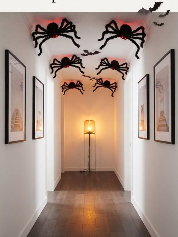 Halloween-spider-ceiling-decor