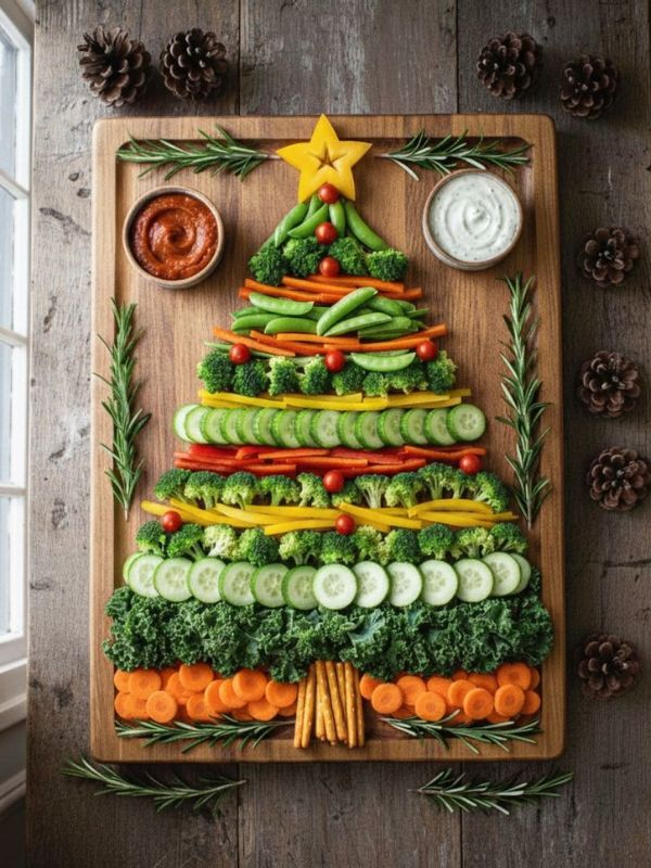 Christmas -vegetable-platter