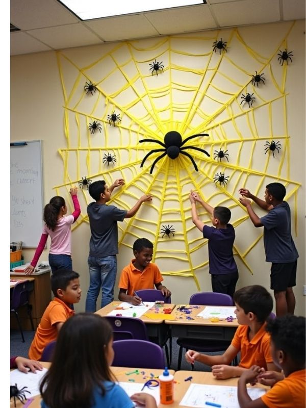 Spider-web-classroom-Wall-decor-ideas