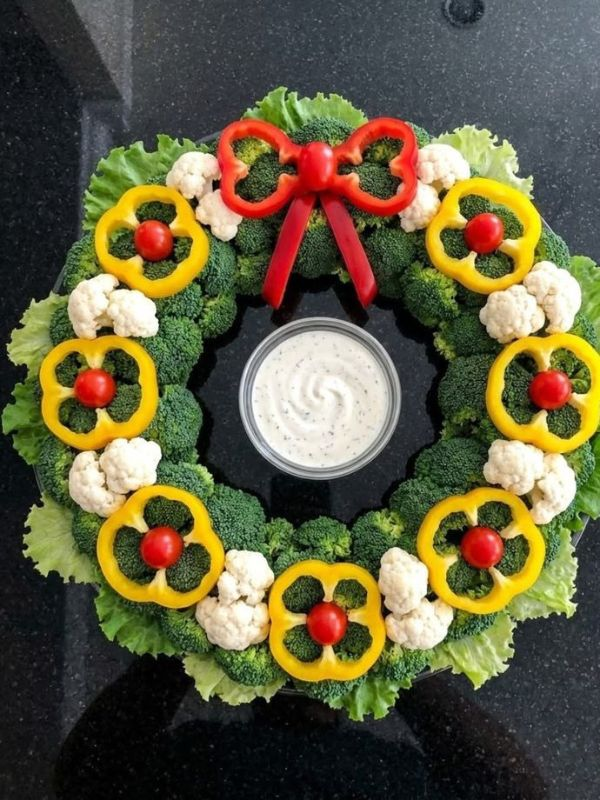 Wreath -vegetable-platter