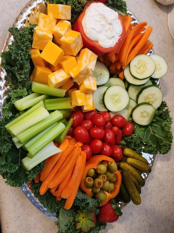 Vegetable-cheese-platter