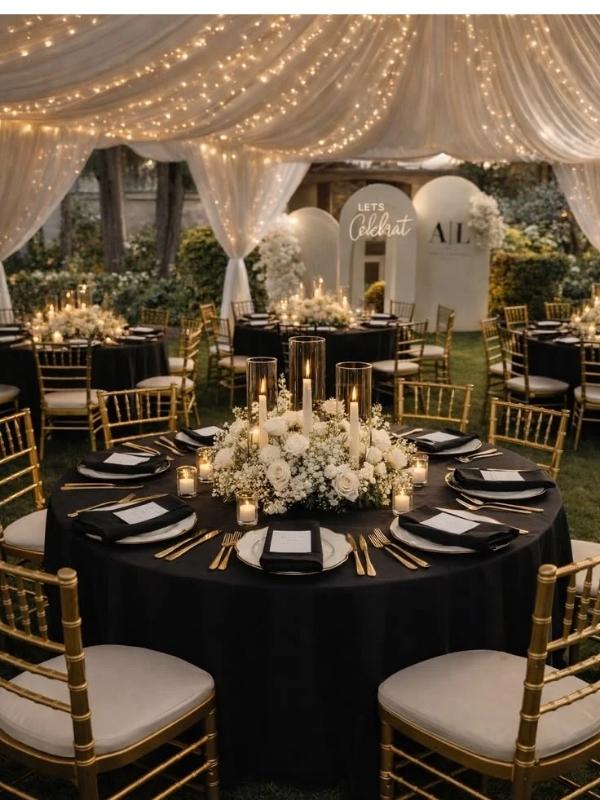 white-black-and-gold-wedding-theme