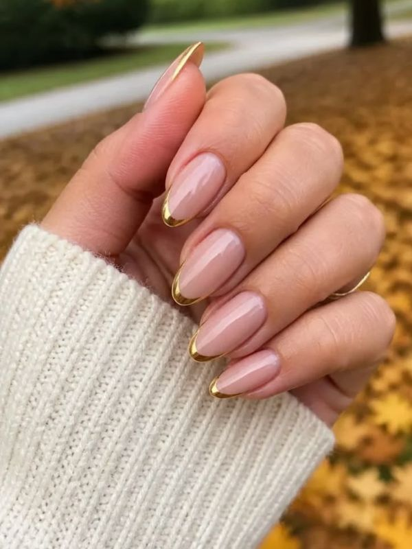 French-Tips-thanksgiving-Nails 