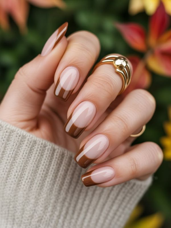 French-Tips-thanksgiving-Nails 