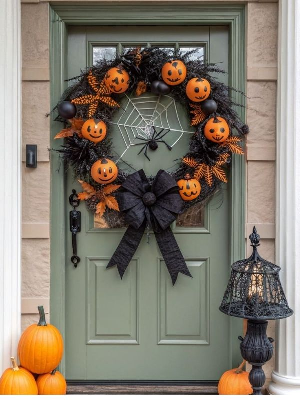 Pumpkin-Halloween-Wreath