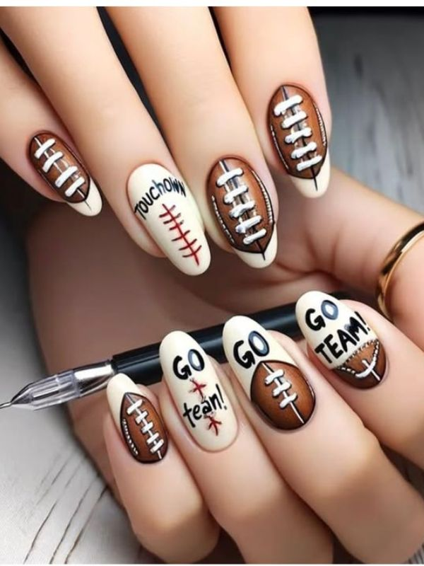brown-football-nail-art