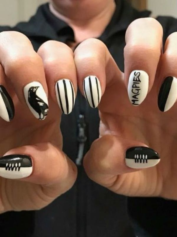 black-and-white-football-nail-designs