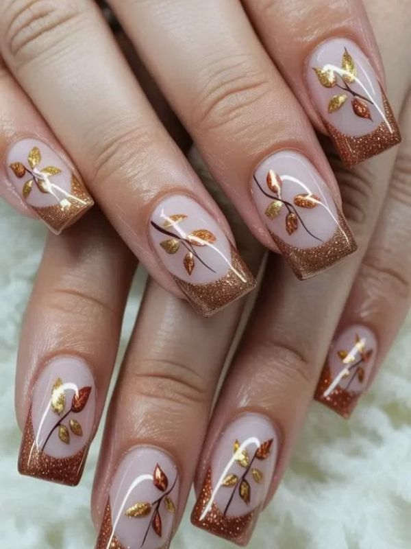 Short-thanksgiving-Nails-Ideas 