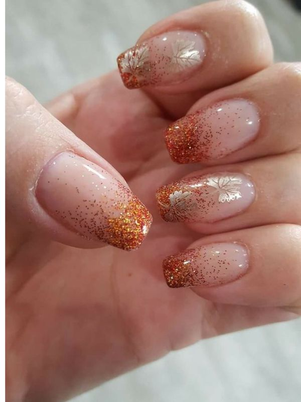 French-Tips-thanksgiving-Nails 